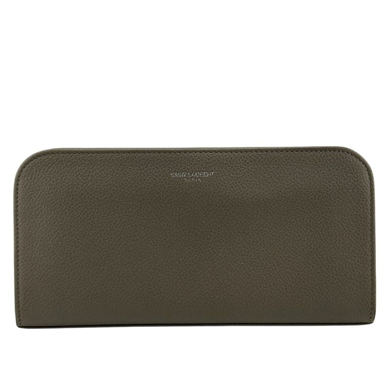 Saint Laurent Paris 326599 Round Zipper Long Wallet Glazed Women