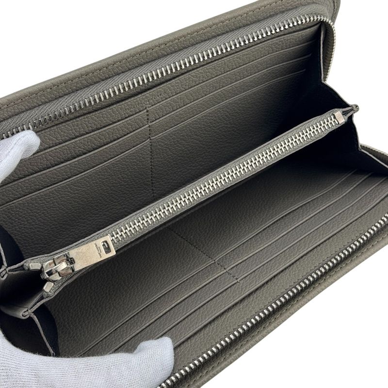 Saint Laurent Paris 326599 Round Zipper Long Wallet Glazed Women