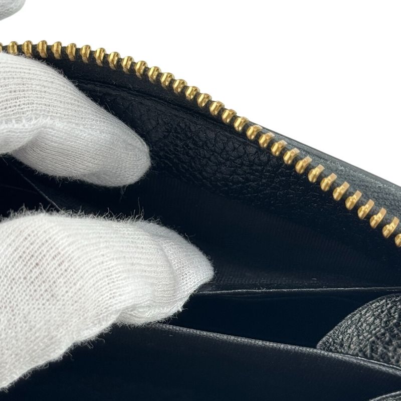 Gucci 570661 Round Zipper Zumi Long Wallet Black Unisex