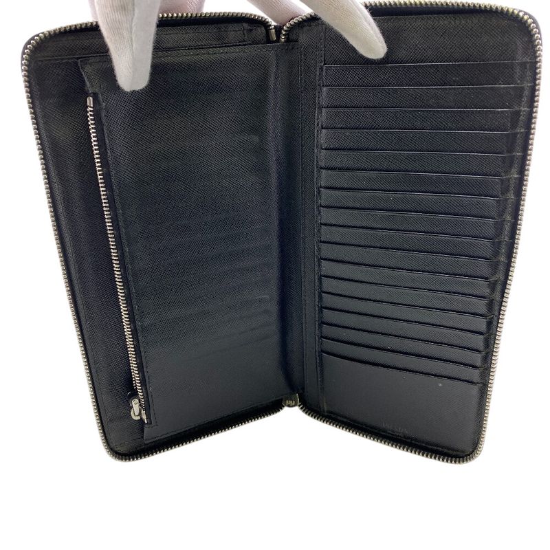 Prada 2ml220 Long Wallet Black Men's