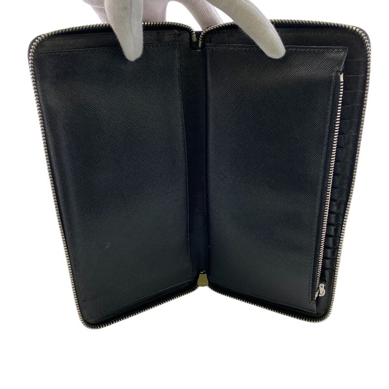 Prada 2ml220 Long Wallet Black Men's