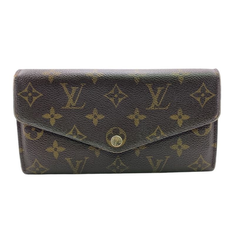 Louis Vuitton M62235 Portefeuille Sarah Long Wallet Brown Ladies