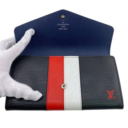 Louis Vuitton M62985 Portefeuille Sarah Long Wallet Black Men's