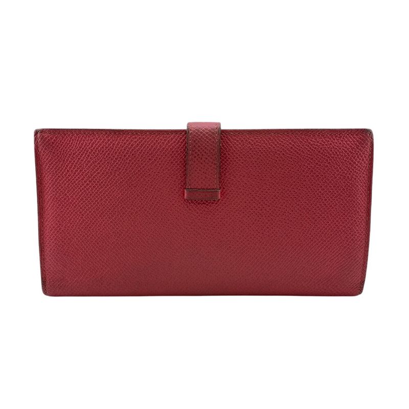 Hermes Bifold Bearn Souffle Long Wallet Pink Ladies