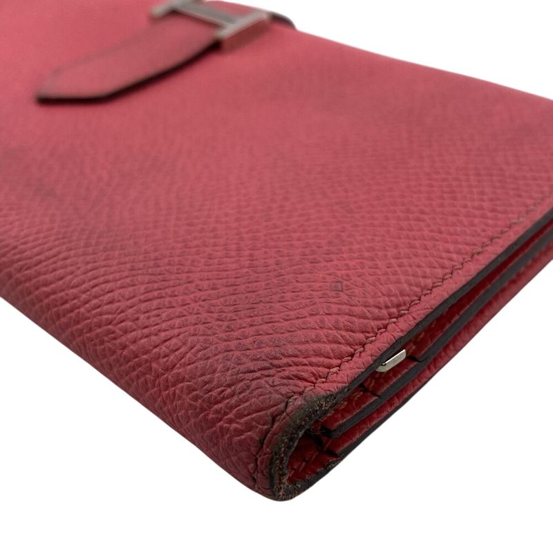 Hermes Bifold Bearn Souffle Long Wallet Pink Ladies