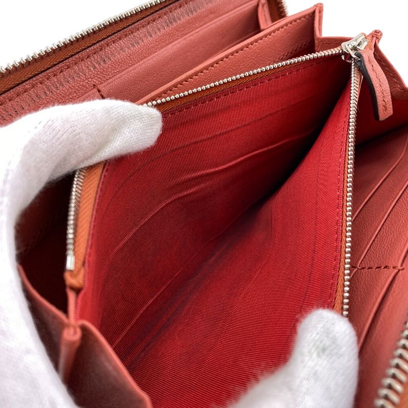 Gucci 760312 Round Zipper Long Wallet Pink Ladies