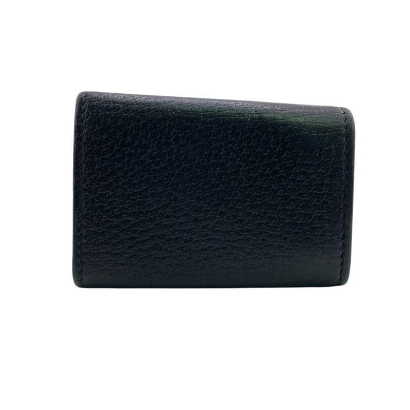 Gucci 523683 Animalier Metallic Ruby Key Case Black Unisex