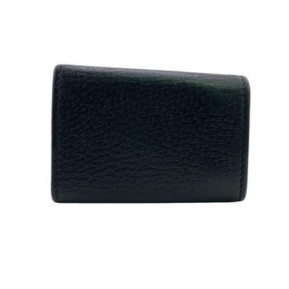 Gucci 523683 Animalier Metallic Ruby Key Case Black Unisex