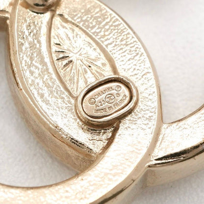 Chanel Earrings Earring Gold Coco Mark Rhinestone