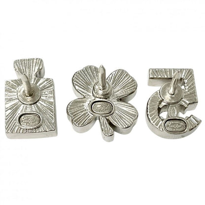 Chanel Brooch Corsage Silver 3 Piece Set Clover Bottle No.5 Coco Mark Pin