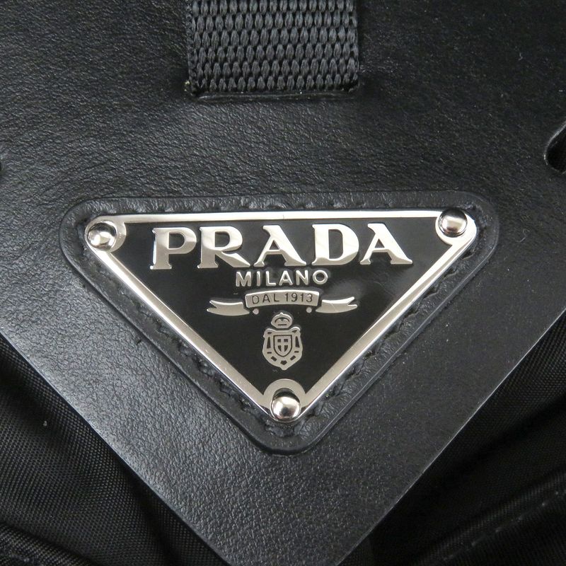 Prada 2vz108 Triangle Logo Re-nylon 2WAY Backpack Shoulder Bag Black Storage