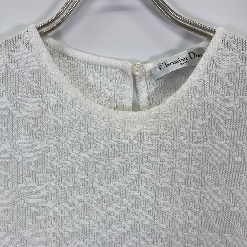 Christian DIOR White Staggered Sleeveless Dress 4a24611am533 USA6