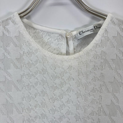 Christian DIOR White Staggered Sleeveless Dress 4a24611am533 USA6