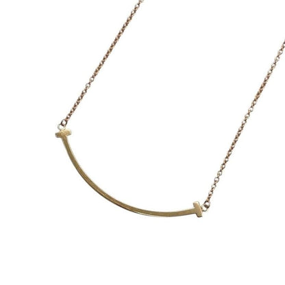 Tiffany & Co Necklace T-smile Pendant Small 60011679 Au750 Yellow Gold Tiffany