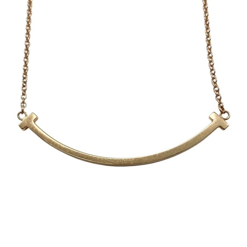 Tiffany & Co Necklace T-smile Pendant Small 60011679 Au750 Yellow Gold Tiffany