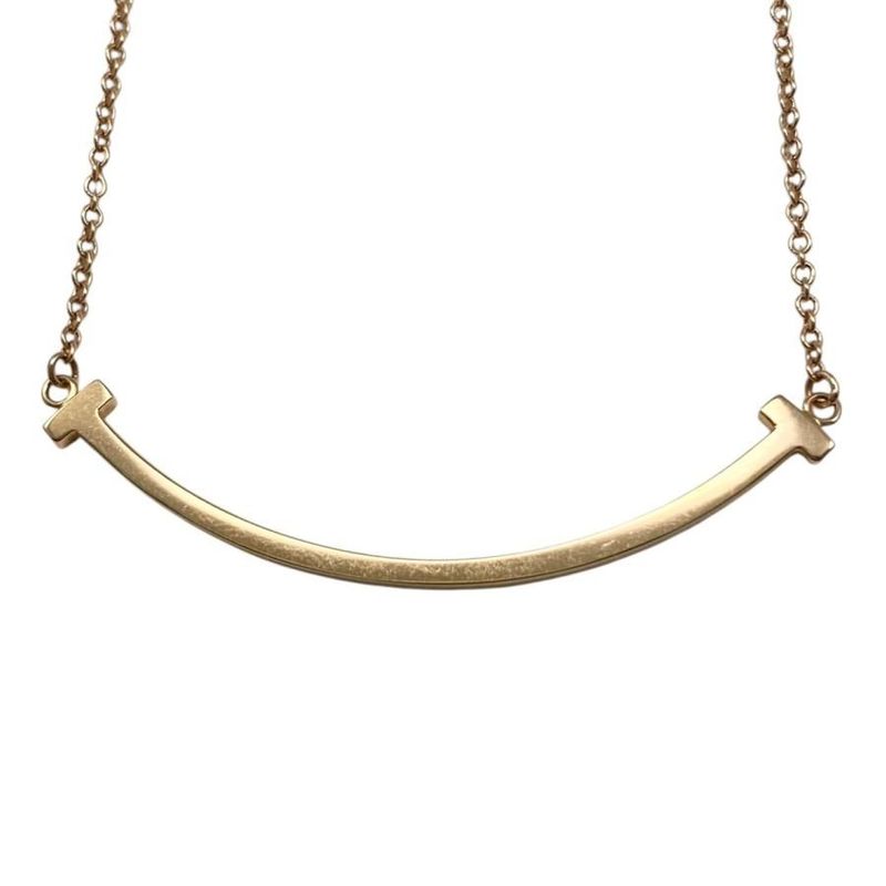 Tiffany & Co Necklace T-smile Pendant Small 60011679 Au750 Yellow Gold Tiffany