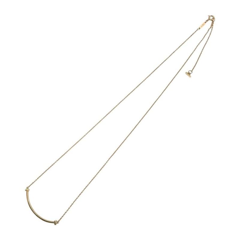 Tiffany & Co Necklace T-smile Pendant Small 60011679 Au750 Yellow Gold Tiffany