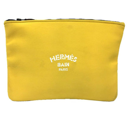 Hermes Trousse Flat Neobain MM Flat Pouch Clutch Bag Yellow Aq11804