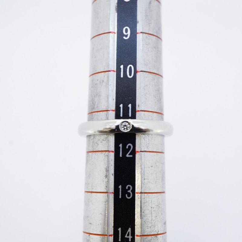 Tiffany & Co Ring Stacking Band 1PD Pt950 Platinum Diamond #115 Ladies