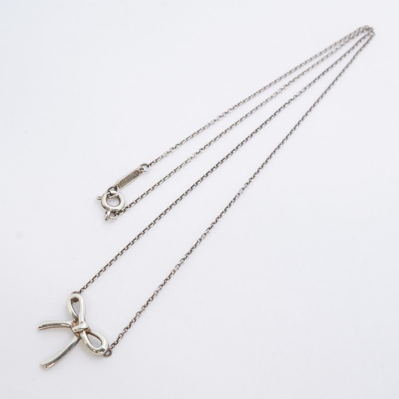 Tiffany & Co Necklace With Ribbon Motif In 925 Silver For Women