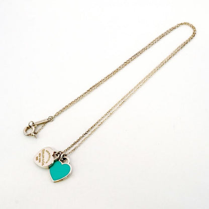 Tiffany & Co Necklace Return To Heart Silver 925 Blue Ladies