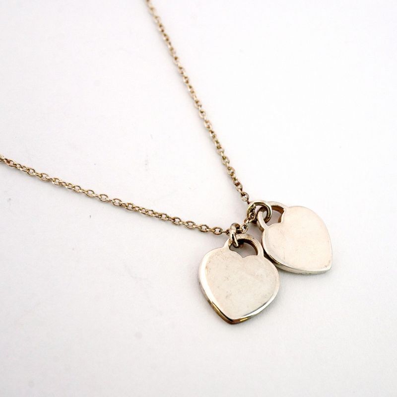 Tiffany & Co Necklace Return To Heart Silver 925 Blue Ladies