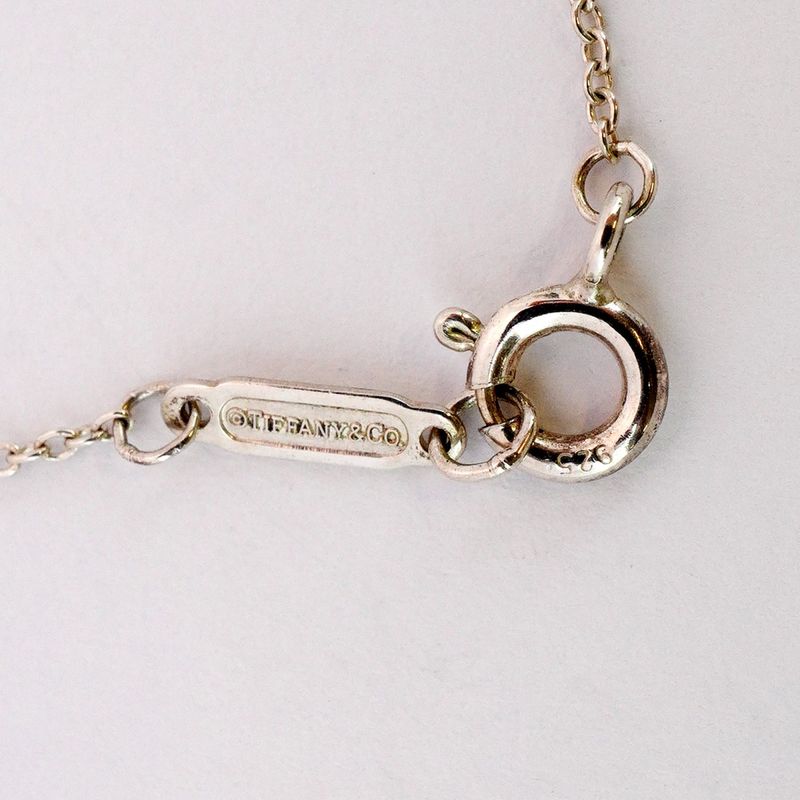 Tiffany & Co Necklace Return To Heart Silver 925 Blue Ladies