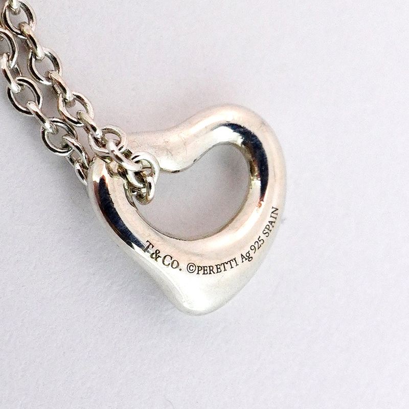 Tiffany & Co Necklace Open Heart Silver 925 Ladies