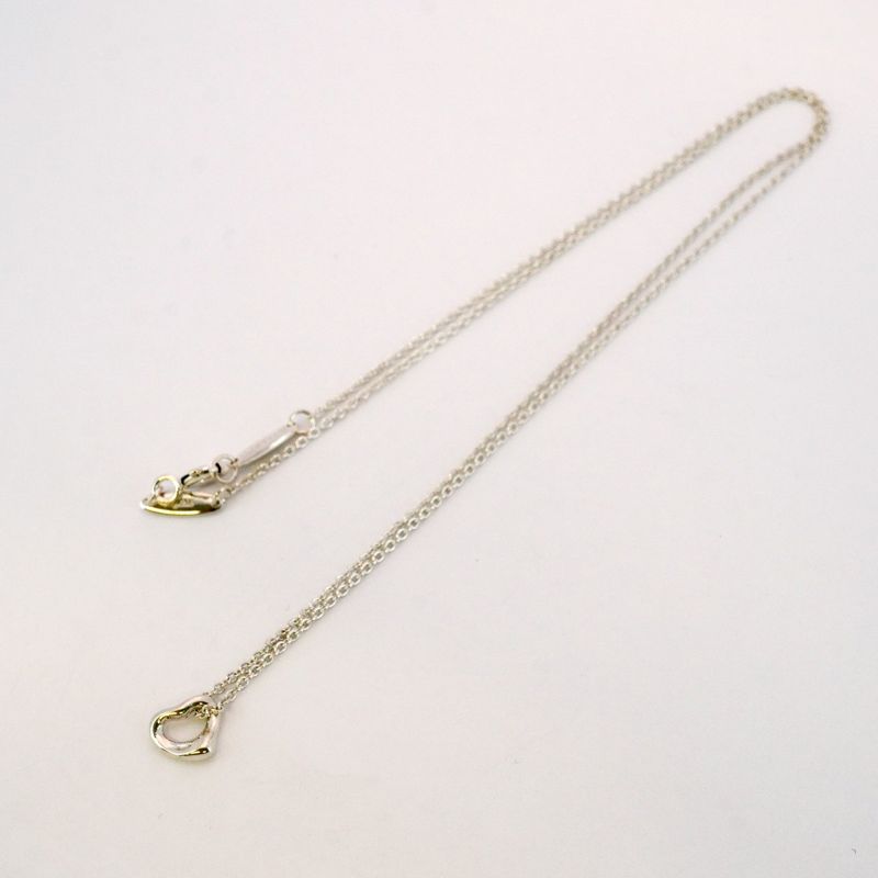 Tiffany & Co Necklace Open Heart Silver 925 Ladies