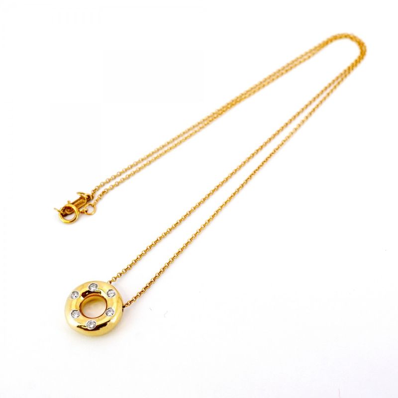 Tiffany & Co Necklace Dots Circle 6PD 18K Yellow Gold Yellow Gold Pt950