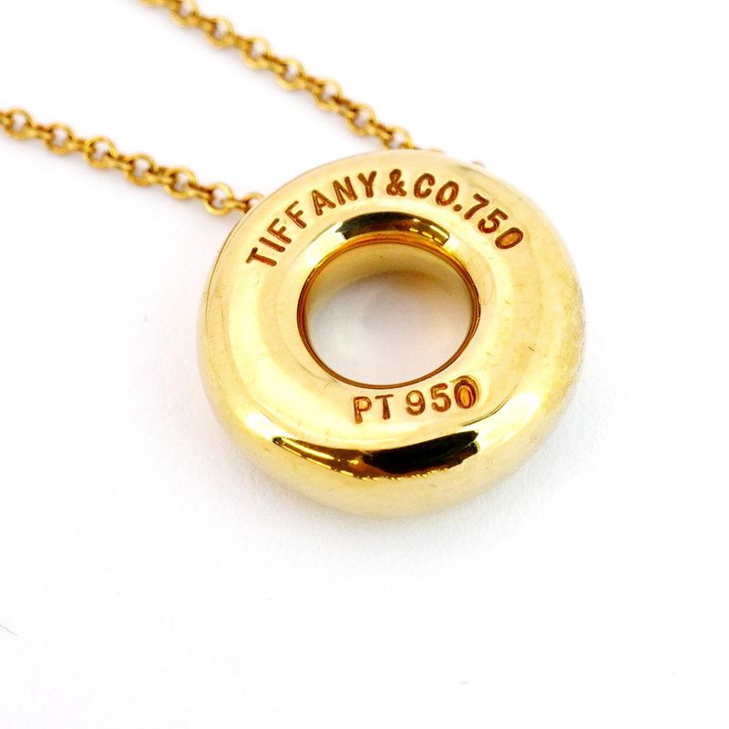 Tiffany & Co Necklace Dots Circle 6PD 18K Yellow Gold Yellow Gold Pt950