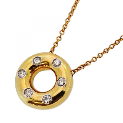 Tiffany & Co Necklace Dots Circle 6PD 18K Yellow Gold Yellow Gold Pt950