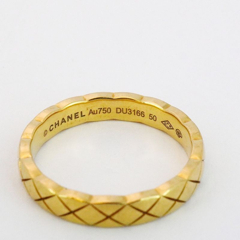 Chanel Ring Coco Crush 18K Yellow Gold Yellow Gold #50 Ladies