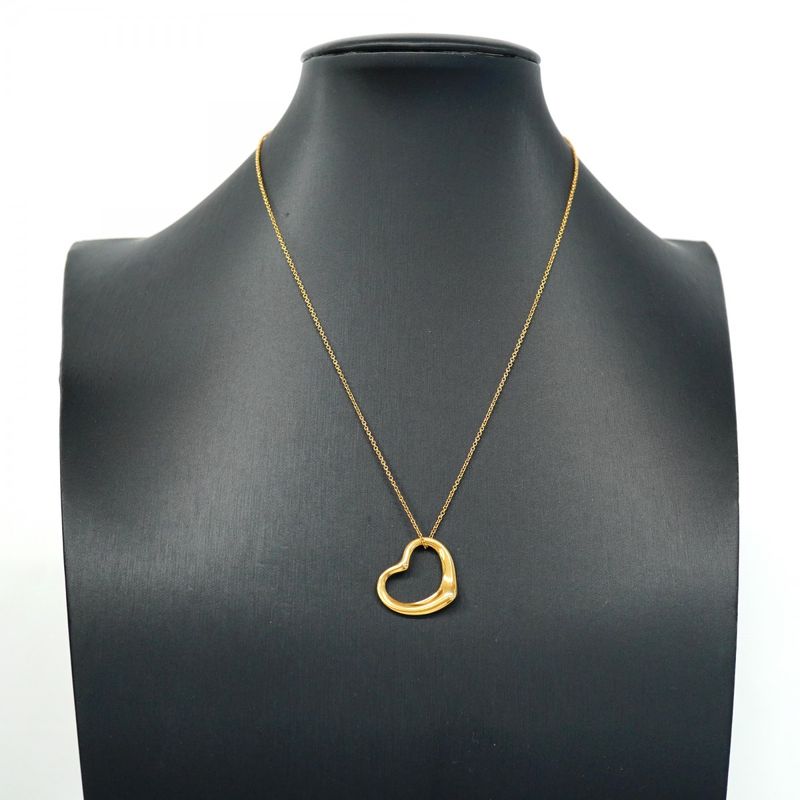 Tiffany & Co Necklace Open Heart 18K Yellow Gold Yellow Gold Ladies