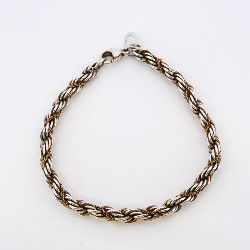 Tiffany & Co Bracelet Twist/rope 18K Yellow Gold Yellow Gold Silver 925 Men