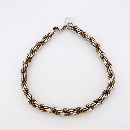Tiffany & Co Bracelet Twist/rope 18K Yellow Gold Yellow Gold Silver 925 Men