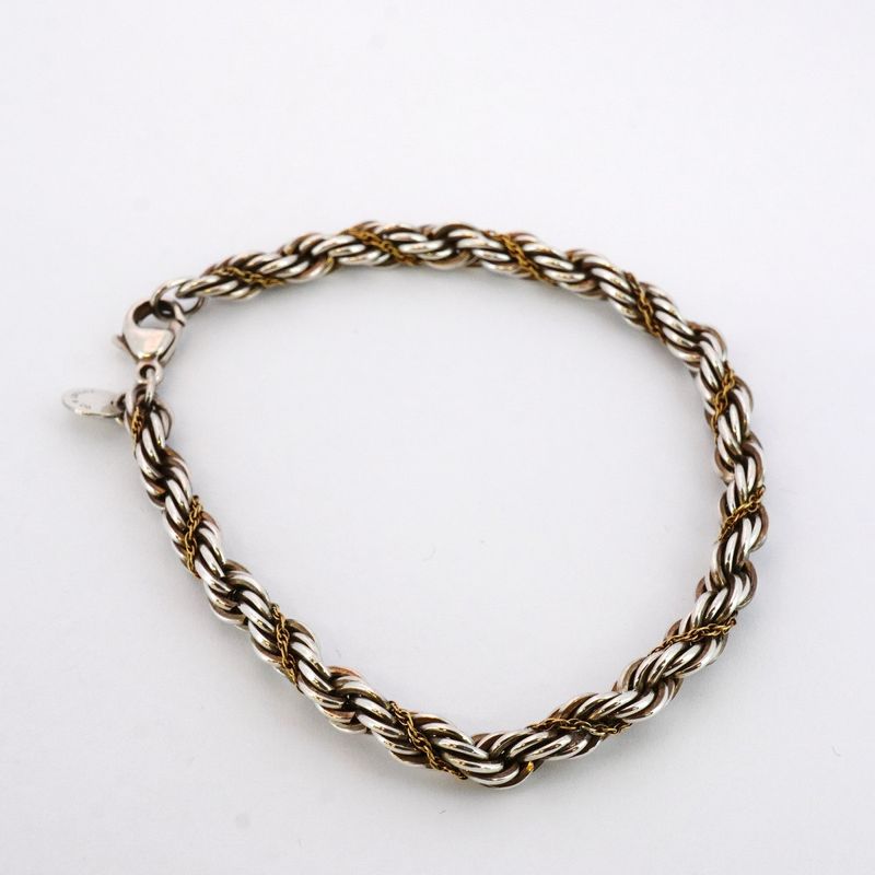 Tiffany & Co Bracelet Twist/rope 18K Yellow Gold Yellow Gold Silver 925 Men