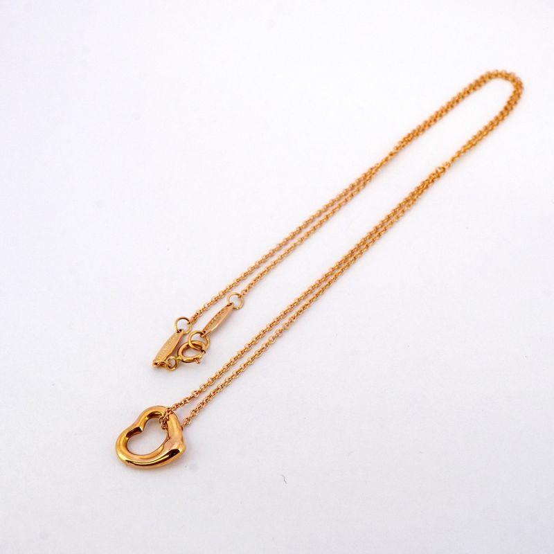 Tiffany & Co Necklace Open Heart 18K Pink Gold Pink Gold Ladies