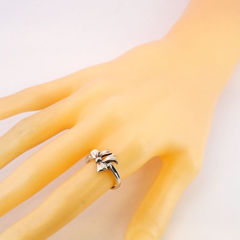 Tiffany & Co Ring Ribbon Motif Silver 925 Size 13 Ladies