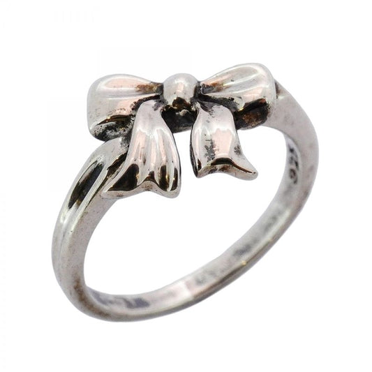 Tiffany & Co Ring Ribbon Motif Silver 925 Size 13 Ladies