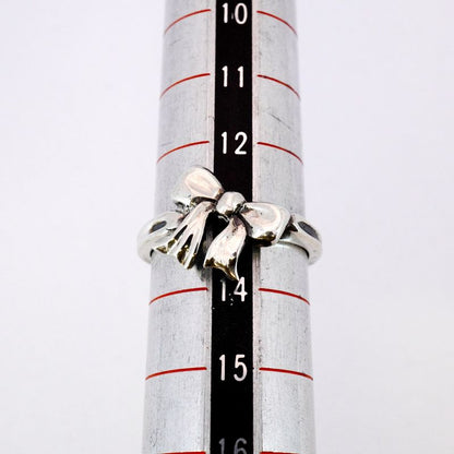 Tiffany & Co Ring Ribbon Motif Silver 925 Size 13 Ladies