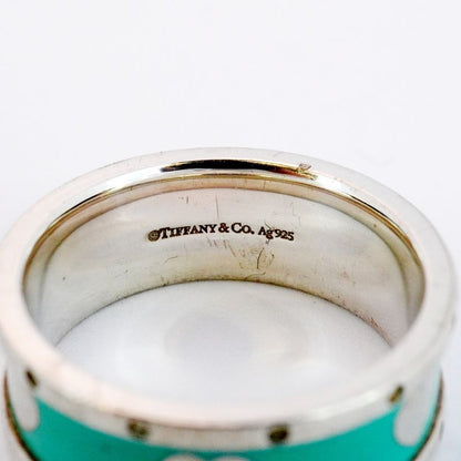 Tiffany & Co Ring Return To / Love Heart 925 Silver Blue #155 Ladies