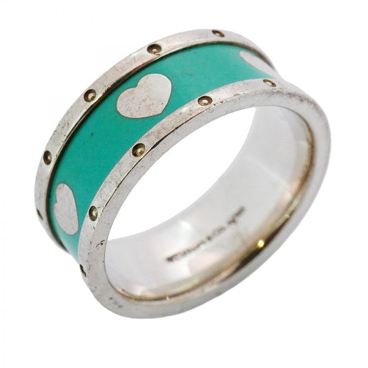 Tiffany & Co Ring Return To / Love Heart 925 Silver Blue #155 Ladies