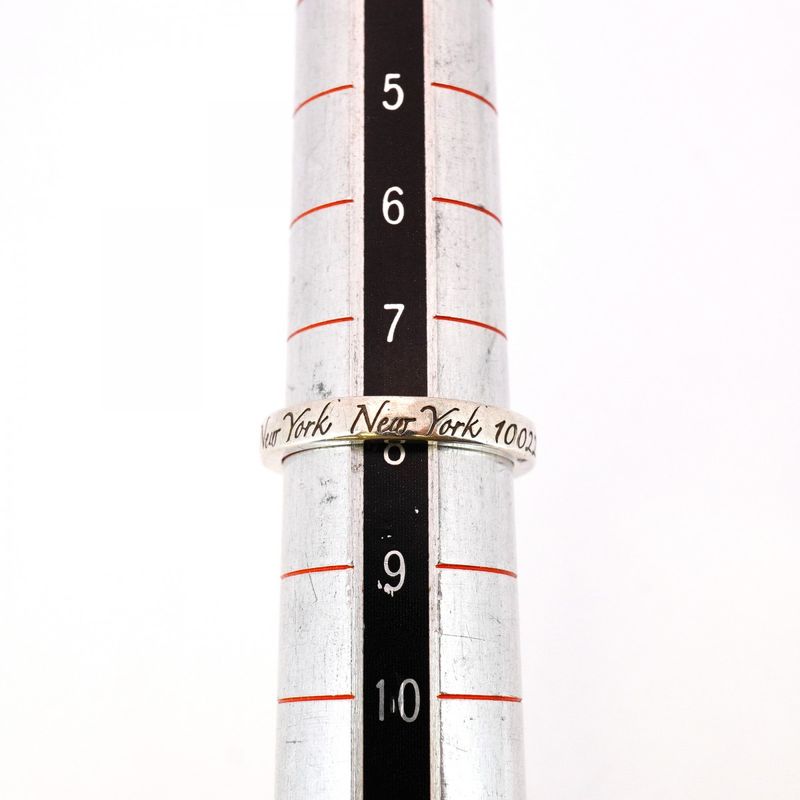 Tiffany & Co Ring Notes Narrow Silver 925 Size 8 Ladies