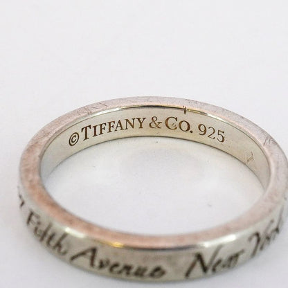 Tiffany & Co Ring Notes Narrow Silver 925 Size 8 Ladies