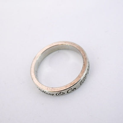 Tiffany & Co Ring Notes Narrow Silver 925 Size 8 Ladies