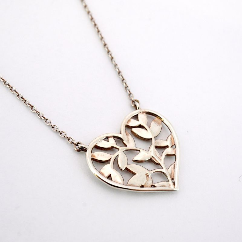 Tiffany & Co Necklace Olive Leaf/heart 925 Silver Ladies