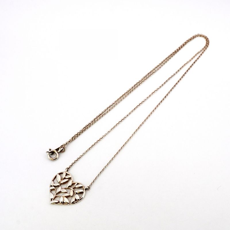 Tiffany & Co Necklace Olive Leaf/heart 925 Silver Ladies
