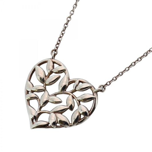 Tiffany & Co Necklace Olive Leaf/heart 925 Silver Ladies