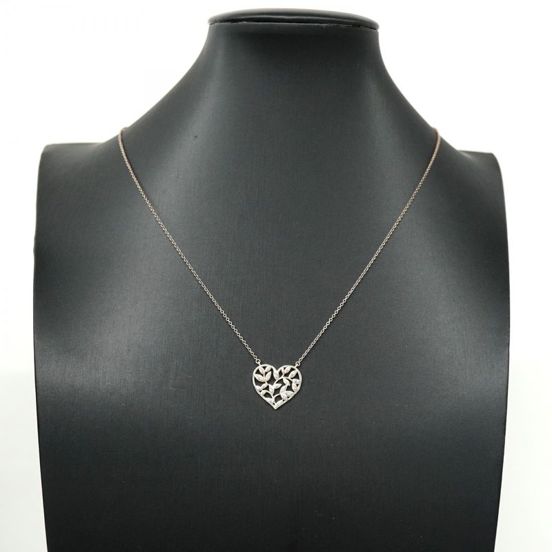 Tiffany & Co Necklace Olive Leaf/heart 925 Silver Ladies